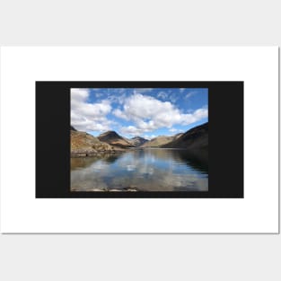 lake district wastwater looking towards great gable and scafell pike Posters and Art